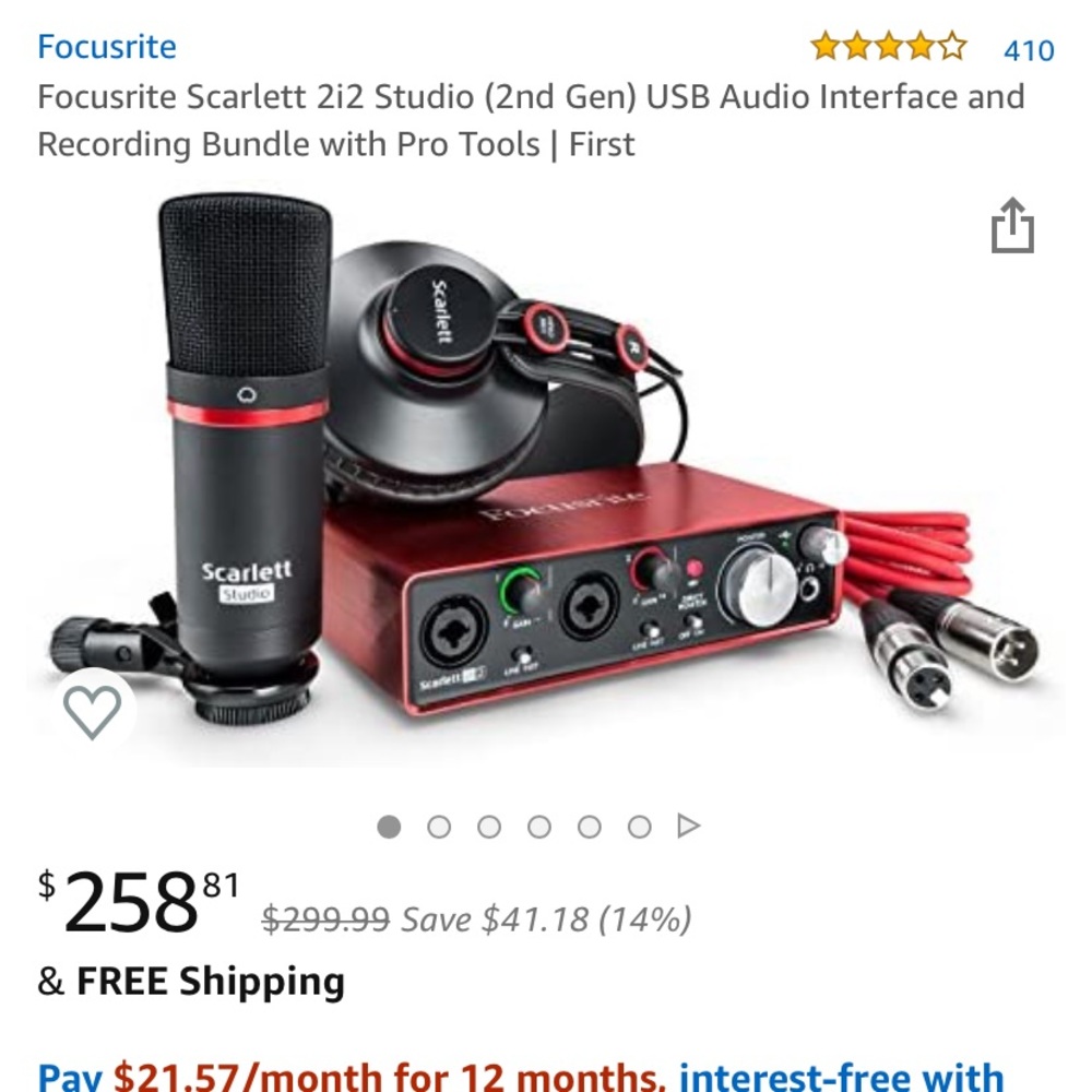 Studio recording bundle- works perfectly